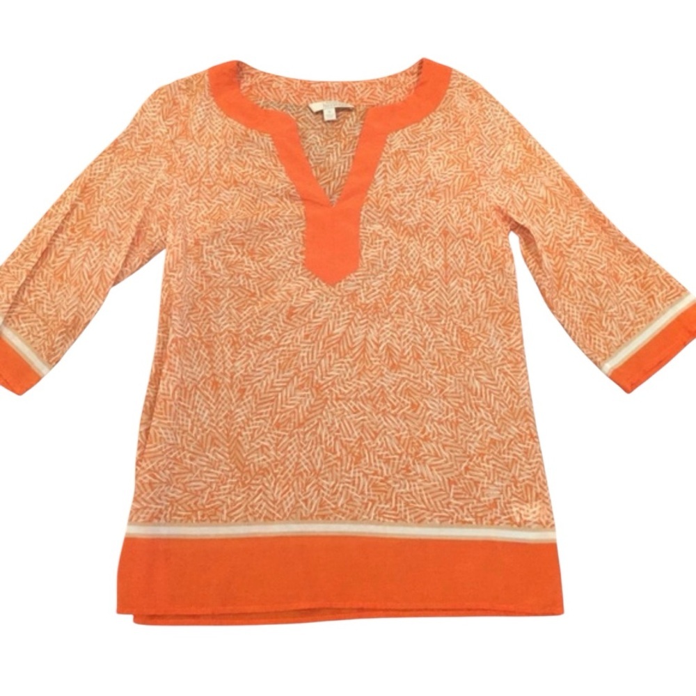 Banana Republic Orange Patterned Top